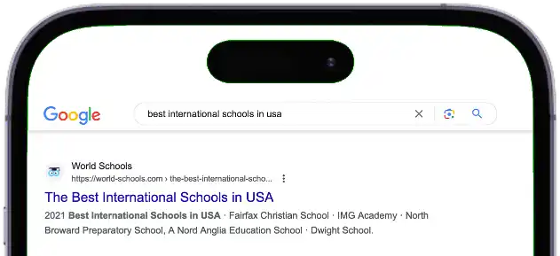 Google Zoeken Beste Internationale Scholen VS Google