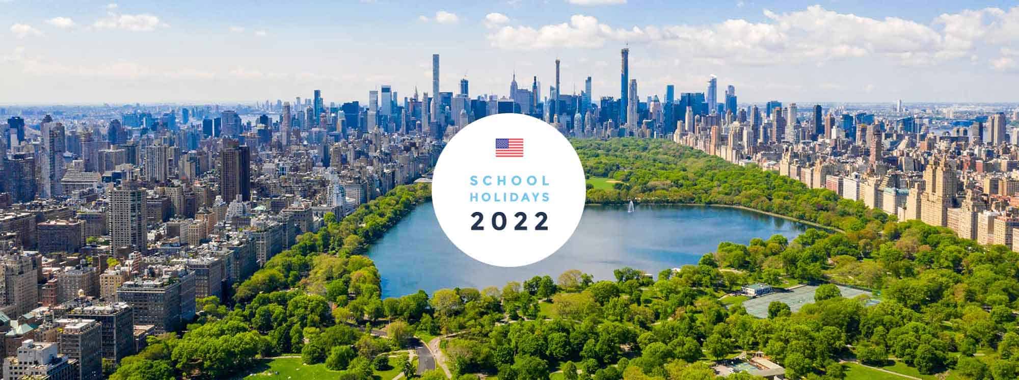 2022 年美国学校假期